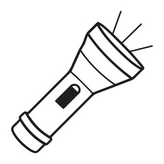 flashlight icon silhouette vector illustration
