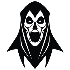 black and white skull