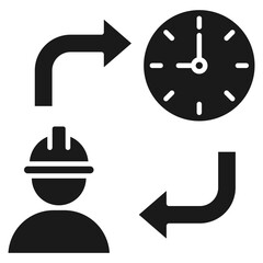 Shift Schedule Glyph Icon Element For Design