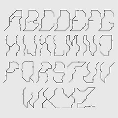 Hyper futuristic cyber font
