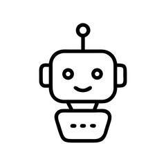 Smart AI Assistant Icons – Clean Line Art Vector for Modern UI Design