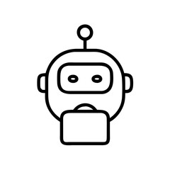 Smart AI Assistant Icons – Clean Line Art Vector for Modern UI Design