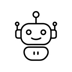 Smart AI Assistant Icons – Clean Line Art Vector for Modern UI Design