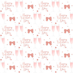 Valentines day love celebration cute simple pattern
