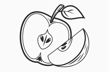 White Apple Icon Vector Design