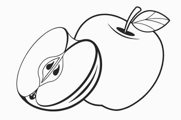 Simple White Apple Vector Logo