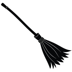 vector illustration of a broom