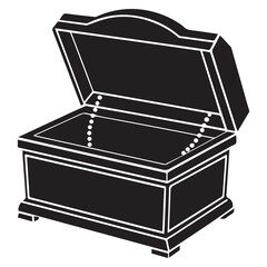 ultrasonic jewelry box icon silhouette vector illustration
