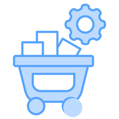 Raw Materials Blue Icon Element For Design