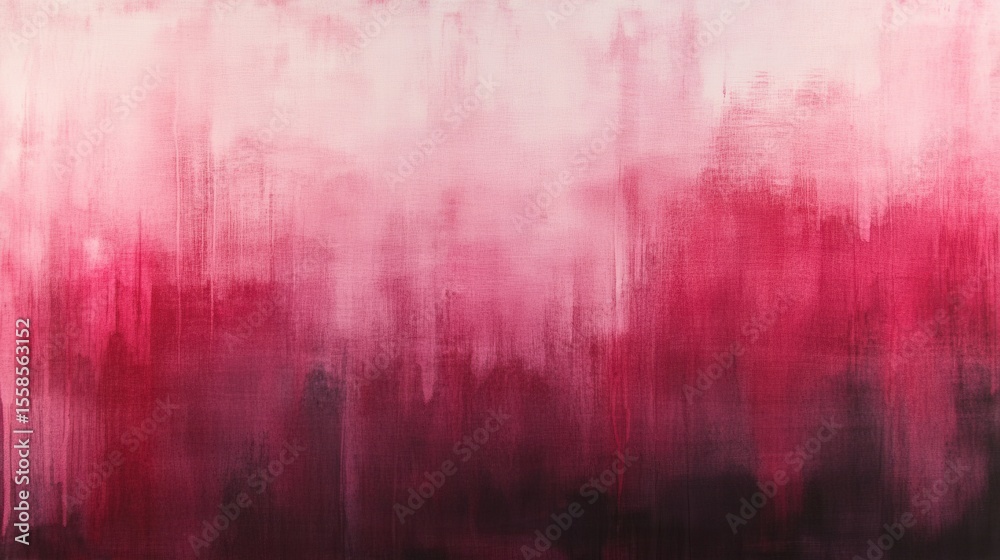 Poster abstract painting with pink and red gradient in indoor studio