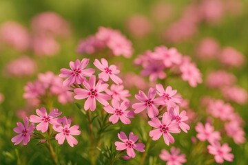 Summer snowfall featuring pink snowflakes