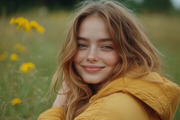Self-care and self-esteem concept: Happy young beautiful woman hugging herself, isolated on the background., Generative AI