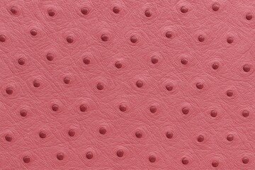 Vivid pink leather with a textured ostrich pattern
