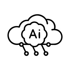 Smart Living AI Tech Icons – Linear Style Vector Pack