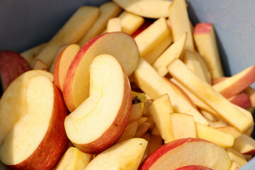 カットされたりんご