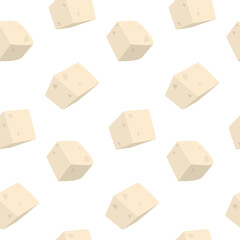 Hand Drawn Cheese Cubes Seamless Pattern Healthy eating, Cheese Day or Food Thematic Background idea