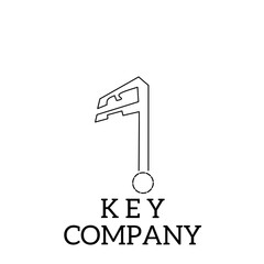 Black line vector logo for company or business. Key companies and the key industry. Element vector