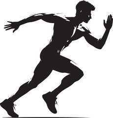 Athlete No 19 Vector Illustration – Vibrant Sports Character in Action-Packed Pose