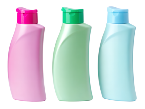Plastic bottle shampoo isolated