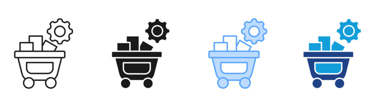 Raw Materials Icon Set Multiple Style Collection