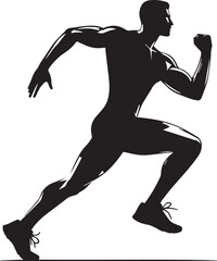 Athlete No 20 Vector Illustration – Energetic Sports Character in Powerful Action Pose