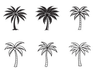 set of palm trees