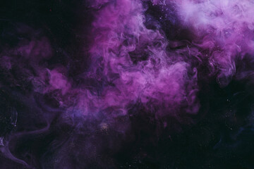 Abstract colorful background. Moving flow of purple paints, fluid liquid art, space sky