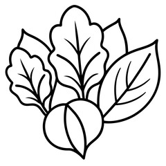 vector black silhouette of plant