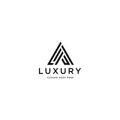 Premium letter A logo design. Luxury abstract logotype. Creative elegant vector monogram symbol.