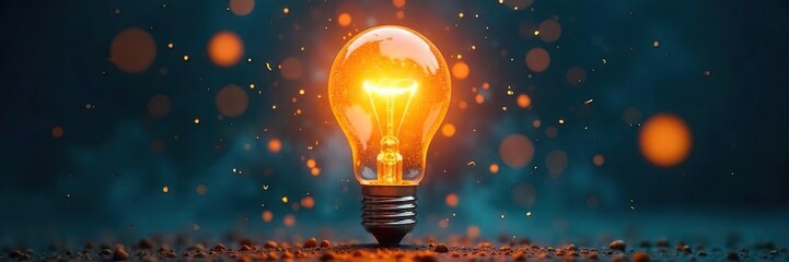 Lightbulb Explosion A Eureka Moment of Brilliant Innovation and Creative Genius
