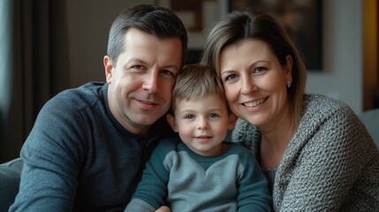 Fototapeta premium A warm family moment captured indoors.
