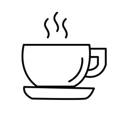 Coffee cup vector icon set. Cups of coffee tea