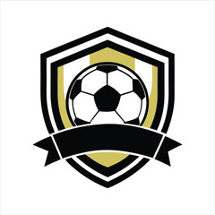 Obraz premium Vector Emblem of Soccer Shield Icon for Teams