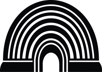 boho rainbow silhouette, retro rainbow icon, hand drawn rainbow