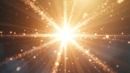 A luminous white starburst sparkles with an radiant,  abstract background with stars ,abstract star background, golden star burst