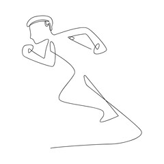 people running, line art. Man Runner. Continuous One Line Drawing. Running Abstract Minimal Drawing. Male Run Sport sign.