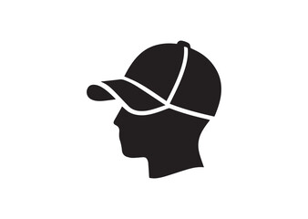 A cap Silhouette Black Vector Illustration