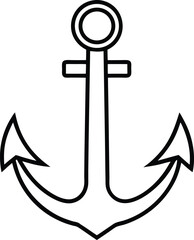 Nautical Anchor Symbol Illustration Maritime Sea Exploration