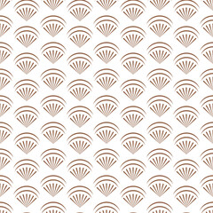 Seamless Pattern of Line Art Illustration
