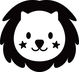 しし座のイラストアイコン　モノトーン