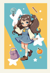 Cute idol girl School supplies 8