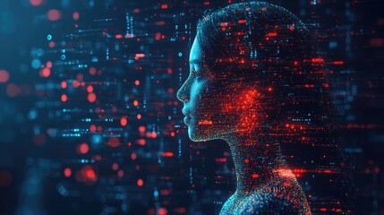 Abstract visualization of artificial intelligence interpreting consumer behavior data using neural patterns and layered digital input in tech concept scene 