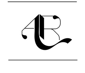 Stylish AR Initial Logo – Hand-drawn A and R Script Lettermark