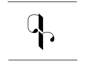 Luxury AR Alphabet Logo – Signature A and R Emblem in Calligraphy Font
