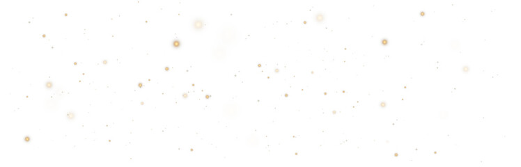 Golden Sparkle Bokeh PNG. Flickering Dust Light with Motion Particles, Glowing Stars and Festive Confetti Effect for Holiday, Christmas or Celebration Design Projects