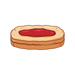 chewy biscuit cookie cartoon vector illustration