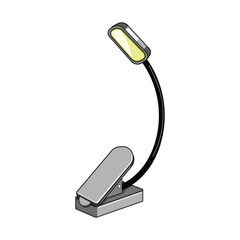 battery book light cartoon vector illustration