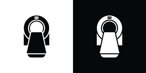Tomography icon Vector illustration in solid and black and white. EPS10