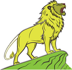 

head lion line art logo