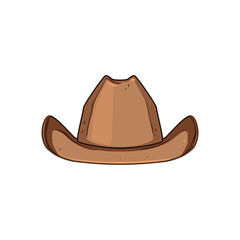 vintage cowboy hat cartoon vector illustration